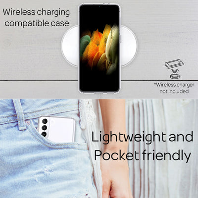 NALIA Transparente Hülle für Samsung Galaxy S21 Plus – Harte Rückseite & Silikon Rand – IGNITE (Stoßfeste Handyhülle & Verstärkte Ecken) – Marke aus Berlin Default Title NALIA Transparente Hülle