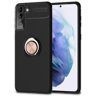 NALIA Ringhülle für Samsung Galaxy S21 – Ring-Ständer 360° & für Magnet-Halter – GRIP360 (Mattiertes Silikon Case) – Marke aus Berlin Rose Gold NALIA Protective Hülle