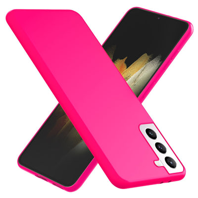 NALIA Neon Silikonhülle für Samsung Galaxy S21 – Soft-Touch & Signal-Neon – NEONSHOCK (Matte Schutzhülle) – Marke aus Berlin Pink NALIA Neon Hülle