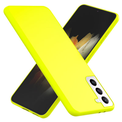 NALIA Neon Silikonhülle für Samsung Galaxy S21 – Soft-Touch & Signal-Neon – NEONSHOCK (Matte Schutzhülle) – Marke aus Berlin Gelb NALIA Neon Hülle