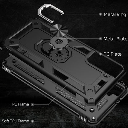 NALIA Ring Handy Hülle für Samsung Galaxy S21 Plus, Schutz Tasche Cover Case Schwarz NALIA Protective Hülle