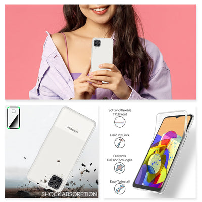 Samsung Galaxy A12 Handyhülle 360° NALIA Case Cover Komplettschutz Rundum Default Title NALIA Transparente Hülle