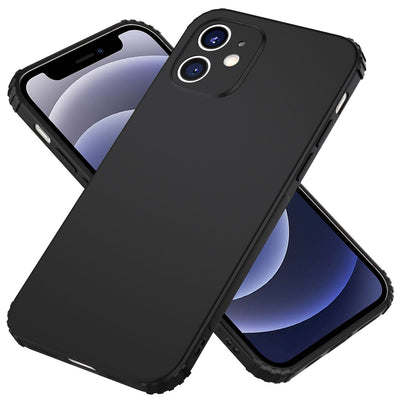 NALIA Extra Dünne Handyhülle kompatibel mit iPhone 12 Mini Hülle, Schutzhülle Matt Ultra-Slim Bumper Cover, Rutschfest & Stoßfest Phone Case Handy-Tasche Backcover TPU Silikonhülle Soft Skin - Schwarz Default Title NALIA Protective Hülle