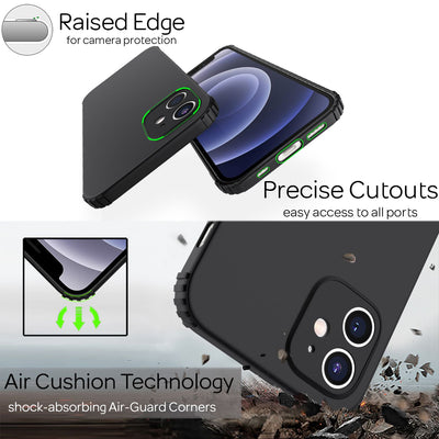 NALIA Extra Dünne Handyhülle kompatibel mit iPhone 12 Mini Hülle, Schutzhülle Matt Ultra-Slim Bumper Cover, Rutschfest & Stoßfest Phone Case Handy-Tasche Backcover TPU Silikonhülle Soft Skin - Schwarz Default Title NALIA Protective Hülle