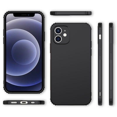 NALIA Extra Dünne Handyhülle kompatibel mit iPhone 12 Mini Hülle, Schutzhülle Matt Ultra-Slim Bumper Cover, Rutschfest & Stoßfest Phone Case Handy-Tasche Backcover TPU Silikonhülle Soft Skin - Schwarz Default Title NALIA Protective Hülle