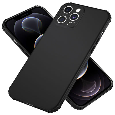NALIA Extra Dünne Handyhülle kompatibel mit iPhone 12 Pro Max Hülle, Schutzhülle Matt Ultra-Slim Bumper Cover, Rutschfest & Stoßfest Phone Case Handy-Tasche Backcover TPU - Schwarz Silikonhülle Soft Default Title NALIA Protective Hülle