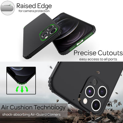 NALIA Extra Dünne Handyhülle kompatibel mit iPhone 12 Pro Max Hülle, Schutzhülle Matt Ultra-Slim Bumper Cover, Rutschfest & Stoßfest Phone Case Handy-Tasche Backcover TPU - Schwarz Silikonhülle Soft Default Title NALIA Protective Hülle