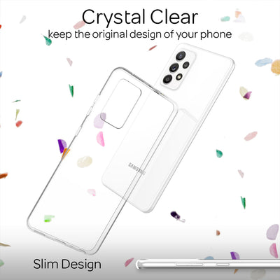 NALIA Transparente Silikonhülle für Samsung Galaxy A52 / A52 5G / A52s 5G – Anti-Gelb & Rutschfest – GLAZE (Handyhülle Kristallklar, Schlank & Stoßfest) – Marke aus Berlin Default Title NALIA Transparente Hülle