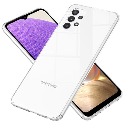 NALIA Transparente Hülle für Samsung Galaxy A32 5G – Harte Rückseite & Silikon Rand – IGNITE (Stoßfeste Handyhülle & Verstärkte Ecken) – Marke aus Berlin Default Title NALIA Transparente Hülle