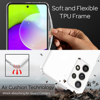 NALIA Transparente Hülle für Samsung Galaxy A52 / A52 5G / A52s 5G – Harte Rückseite & Silikon Rand – IGNITE (Stoßfeste Handyhülle & Verstärkte Ecken) – Marke aus Berlin Default Title NALIA Transparente Hülle