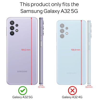 NALIA Glitzer Handy Hülle für Samsung Galaxy A32 5G, Silikon Cover Case Glänzend Silber NALIA Protective Hülle