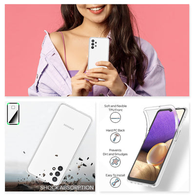 NALIA 360° Hülle für Samsung Galaxy A32 5G – Vorne & Hinten Schutz – 360GUARD (Full-Body Case) – Marke aus Berlin Default Title NALIA Transparente Hülle