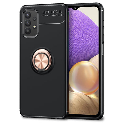 NALIA Ringhülle für Samsung Galaxy A32 5G – Ring-Ständer 360° & für Magnet-Halter – GRIP360 (Mattiertes Silikon Case) – Marke aus Berlin Rose Gold NALIA Protective Hülle