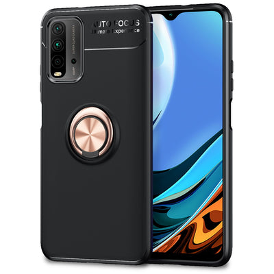 NALIA Ringhülle für Xiaomi Redmi 9T – Ring-Ständer 360° & für Magnet-Halter – GRIP360 (Mattiertes Silikon Case) – Marke aus Berlin Rose Gold NALIA Protective Hülle