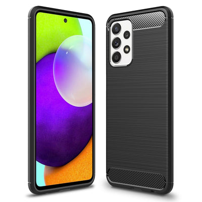 NALIA Silikonhülle für Samsung Galaxy A52 / A52 5G / A52s 5G – Rutschfest & Matt – VORTEX (Gebürstete Optik & Carbon Design) – Marke aus Berlin Default Title NALIA Protective Hülle