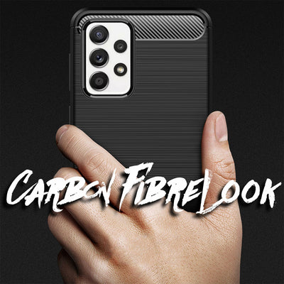 NALIA Silikonhülle für Samsung Galaxy A52 / A52 5G / A52s 5G – Rutschfest & Matt – VORTEX (Gebürstete Optik & Carbon Design) – Marke aus Berlin Default Title NALIA Protective Hülle