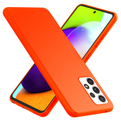 NALIA Neon Silikonhülle für Samsung Galaxy A52 / A52 5G / A52s 5G – Soft-Touch & Signal-Neon – NEONSHOCK (Matte Schutzhülle) – Marke aus Berlin Orange NALIA Neon Hülle