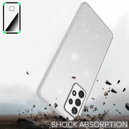 NALIA Glitzer Handy Hülle für Samsung Galaxy A52 5G / A52 / A52s 5G, Cover Case Silber NALIA Protective Hülle