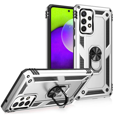 NALIA Panzerhülle für Samsung Galaxy A52 / A52 5G / A52s 5G – Ring-Ständer 360° & Magnet-Halterung Kompatibel – RINGDEFEND (Stoßfestes Outdoor Case) – Marke aus Berlin