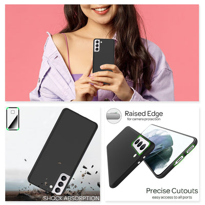 NALIA Ultra Slim Hardcase für Samsung Galaxy S21 – Matt & 0.3mm Dünn – PHANTOM (Dünnes Cover & Kamera-Vollschutz) – Marke aus Berlin Schwarz NALIA SlimFit Hülle
