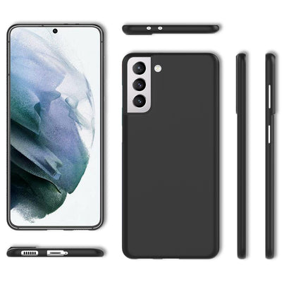 NALIA Ultra Slim Hardcase für Samsung Galaxy S21 – Matt & 0.3mm Dünn – PHANTOM (Dünnes Cover & Kamera-Vollschutz) – Marke aus Berlin Schwarz NALIA SlimFit Hülle