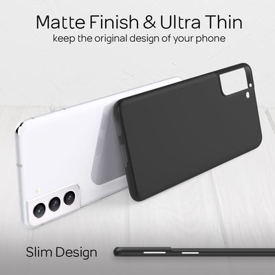 NALIA Ultra Slim Hardcase für Samsung Galaxy S21 Plus – Matt & 0.3mm Dünn – PHANTOM (Dünnes Cover & Kamera-Vollschutz) – Marke aus Berlin Schwarz NALIA SlimFit Hülle