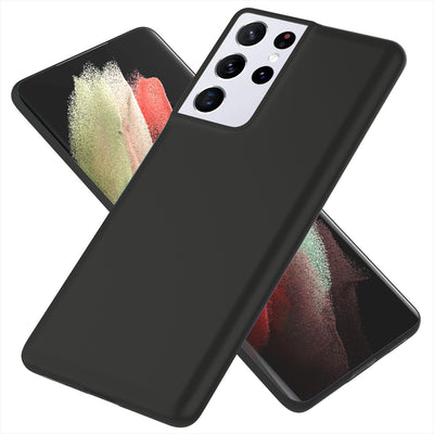 NALIA Ultra Slim Hardcase für Samsung Galaxy S21 Ultra – Matt & 0.3mm Dünn – PHANTOM (Dünnes Cover & Kamera-Vollschutz) – Marke aus Berlin Schwarz NALIA SlimFit Hülle