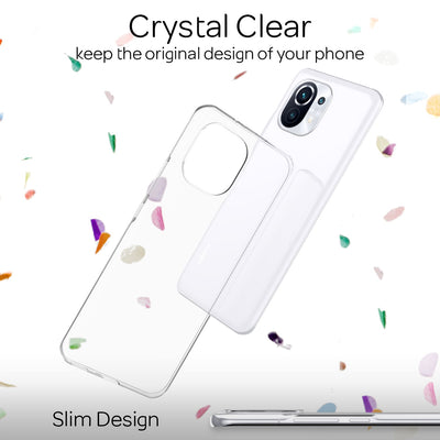 NALIA Transparente Silikonhülle für Xiaomi Mi 11 – Anti-Gelb & Rutschfest – GLAZE (Handyhülle Kristallklar, Schlank & Stoßfest) – Marke aus Berlin Default Title NALIA Transparente Hülle