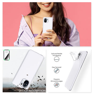 NALIA Transparente Silikonhülle für Xiaomi Mi 11 – Anti-Gelb & Rutschfest – GLAZE (Handyhülle Kristallklar, Schlank & Stoßfest) – Marke aus Berlin Default Title NALIA Transparente Hülle