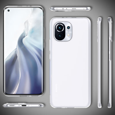 NALIA Transparente Silikonhülle für Xiaomi Mi 11 – Anti-Gelb & Rutschfest – GLAZE (Handyhülle Kristallklar, Schlank & Stoßfest) – Marke aus Berlin Default Title NALIA Transparente Hülle
