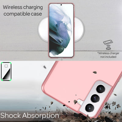 NALIA Ultra Slim Hardcase für Samsung Galaxy S21 – Anti-Fingerabdruck & 0.5mm Dünn – PUREFIT (Matt & Leicht) – Marke aus Berlin Rose Gold NALIA SlimFit Hülle