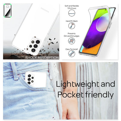 NALIA 360° Hülle für Samsung Galaxy A52 / A52 5G / A52s 5G – Vorne & Hinten Schutz – 360GUARD (Full-Body Case) – Marke aus Berlin Default Title NALIA Transparente Hülle