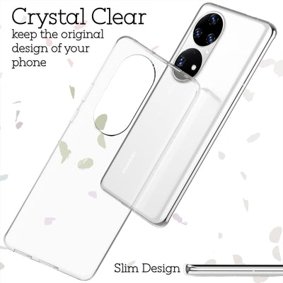 NALIA Transparente Silikonhülle für Huawei P50 Pro – Anti-Gelb & Rutschfest – GLAZE (Handyhülle Kristallklar, Schlank & Stoßfest) – Marke aus Berlin Default Title NALIA Transparente Hülle