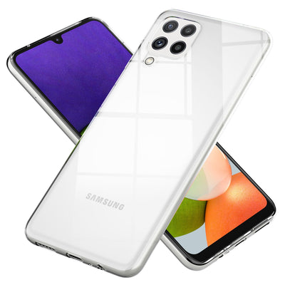 NALIA Transparente Silikonhülle für Samsung Galaxy A22 – Anti-Gelb & Rutschfest – GLAZE (Handyhülle Kristallklar, Schlank & Stoßfest) – Marke aus Berlin Default Title NALIA Transparente Hülle
