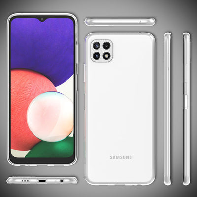 NALIA Transparente Silikonhülle für Samsung Galaxy A22 5G – Anti-Gelb & Rutschfest – GLAZE (Handyhülle Kristallklar, Schlank & Stoßfest) – Marke aus Berlin Default Title NALIA Transparente Hülle