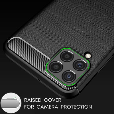 NALIA Silikonhülle für Samsung Galaxy A22 4G – Rutschfest & Matt – VORTEX (Gebürstete Optik & Carbon Design) – Marke aus Berlin Default Title NALIA Protective Hülle