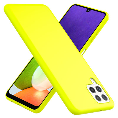 NALIA Neon Silikonhülle für Samsung Galaxy A22 4G – Soft-Touch & Signal-Neon – NEONSHOCK (Matte Schutzhülle) – Marke aus Berlin Gelb NALIA Protective Hülle
