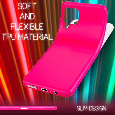 NALIA Neon Silikonhülle für Samsung Galaxy A22 4G – Soft-Touch & Signal-Neon – NEONSHOCK (Matte Schutzhülle) – Marke aus Berlin Pink NALIA Protective Hülle