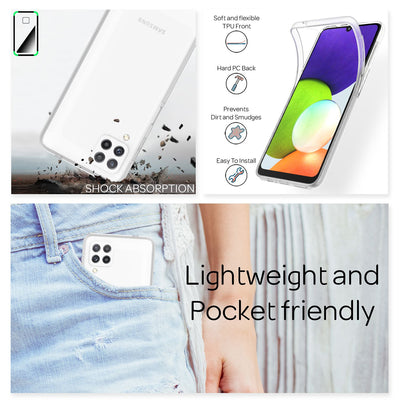NALIA 360° Hülle für Samsung Galaxy A22 – Vorne & Hinten Schutz – 360GUARD (Full-Body Case) – Marke aus Berlin Default Title NALIA Transparente Hülle