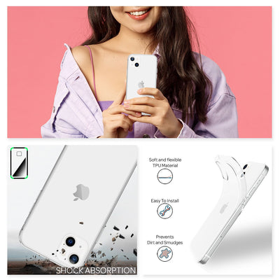 NALIA Transparente Silikonhülle für iPhone 13 Mini – Anti-Gelb & Rutschfest – GLAZE (Handyhülle Kristallklar, Schlank & Stoßfest) – Marke aus Berlin Default Title NALIA Transparente Hülle