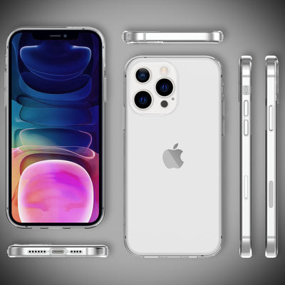 NALIA Transparente Silikonhülle für iPhone 13 Pro Max – Anti-Gelb & Rutschfest – GLAZE (Handyhülle Kristallklar, Schlank & Stoßfest) – Marke aus Berlin Default Title NALIA Transparente Hülle