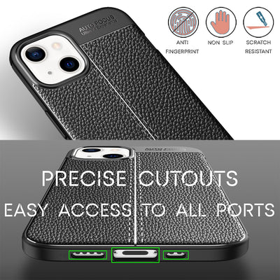 NALIA Leder-Optik Silikon Case für iPhone 13 Mini – Griffig & Matt – BARRON Handyhülle (Anti-Fingerprint, Stoßfest & Robust) – Marke aus Berlin Default Title NALIA Protective Hülle