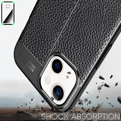 NALIA Leder-Optik Silikon Case für iPhone 13 Mini – Griffig & Matt – BARRON Handyhülle (Anti-Fingerprint, Stoßfest & Robust) – Marke aus Berlin Default Title NALIA Protective Hülle