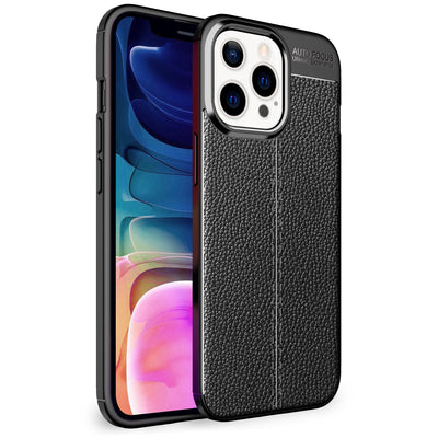 NALIA Leder-Optik Silikon Case für iPhone 13 Pro Max – Griffig & Matt – BARRON Handyhülle (Anti-Fingerprint, Stoßfest & Robust) – Marke aus Berlin Default Title NALIA Protective Hülle