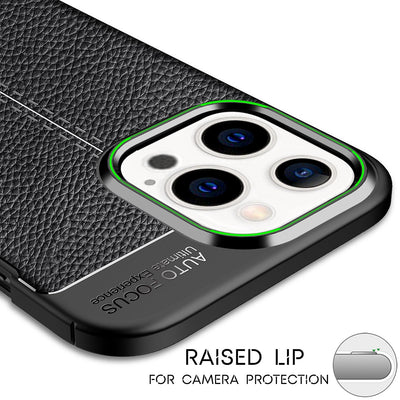 NALIA Leder-Optik Silikon Case für iPhone 13 Pro Max – Griffig & Matt – BARRON Handyhülle (Anti-Fingerprint, Stoßfest & Robust) – Marke aus Berlin Default Title NALIA Protective Hülle