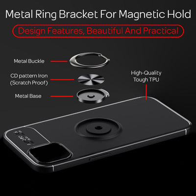 NALIA Ringhülle für iPhone 13 – Ring-Ständer 360° & für Magnet-Halter – GRIP360 (Mattiertes Silikon Case) – Marke aus Berlin Rose Gold NALIA Protective Hülle