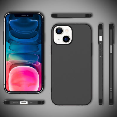 NALIA Ultra Slim Hardcase für iPhone 13 Mini – Anti-Fingerabdruck & 0.5mm Dünn – PUREFIT (Matt & Leicht) – Marke aus Berlin Schwarz NALIA SlimFit Hülle