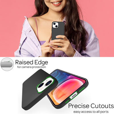 NALIA Ultra Slim Hardcase für iPhone 13 – Anti-Fingerabdruck & 0.5mm Dünn – PUREFIT (Matt & Leicht) – Marke aus Berlin Schwarz NALIA SlimFit Hülle