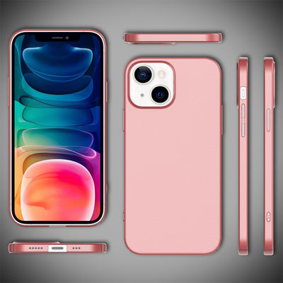 NALIA Ultra Slim Hardcase für iPhone 13 – Anti-Fingerabdruck & 0.5mm Dünn – PUREFIT (Matt & Leicht) – Marke aus Berlin Rose Gold NALIA SlimFit Hülle