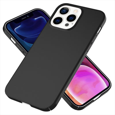 NALIA Ultra Slim Hardcase für iPhone 13 Pro Max – Anti-Fingerabdruck & 0.5mm Dünn – PUREFIT (Matt & Leicht) – Marke aus Berlin Schwarz NALIA SlimFit Hülle